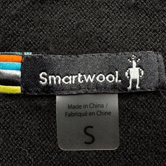 Smartwool Edgewood Wrap Cardigan Sweater Black Gray - Picture 4 of 8